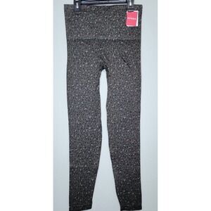 NWT Spanx Look At Me Now Seamless High Rise Leggings Olive Leopard Size Large